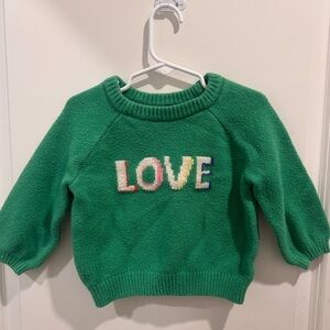 Old Navy Green Knit Crewneck Sweater